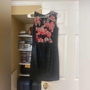 Floral Black Dress